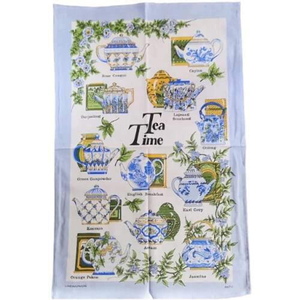 Samuel LamontTea Time Cotton Tea Towel, Blue,76.00 x 46.99 cms