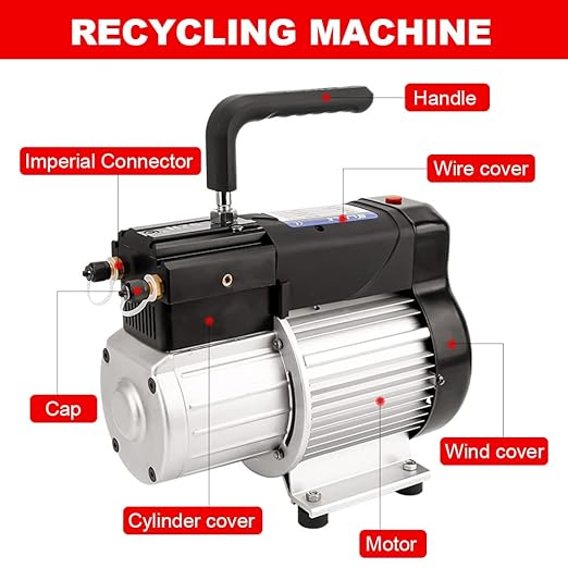 Máquina de Recuperación de Refrigerante Portátil HNZXIB 3/4HP miniatura 3