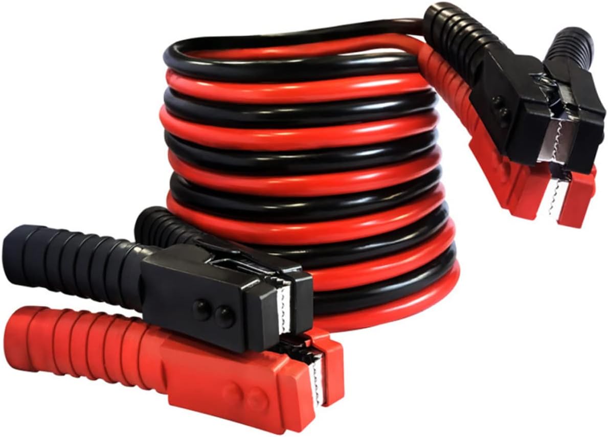 Gatuida 2500a Jumper Cable Heavy Duty Booster Cable Automotive Jump Starter Wire with Insulated Clips for Gasoline Vehicles and Emergency Starts
