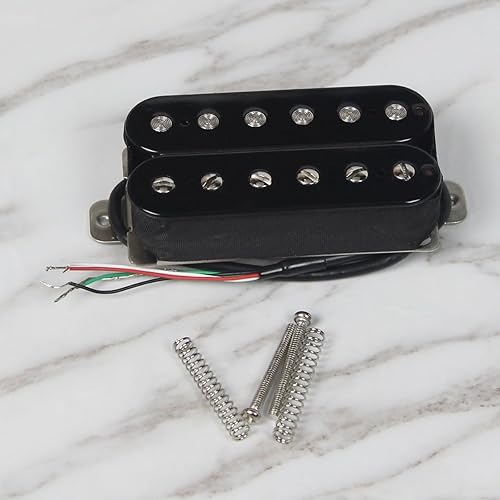 Miniatura 6 de FLEOR Guitarra Eléctrica Humbucker Pastillas Bridge Alnico 5 Pickup Negro