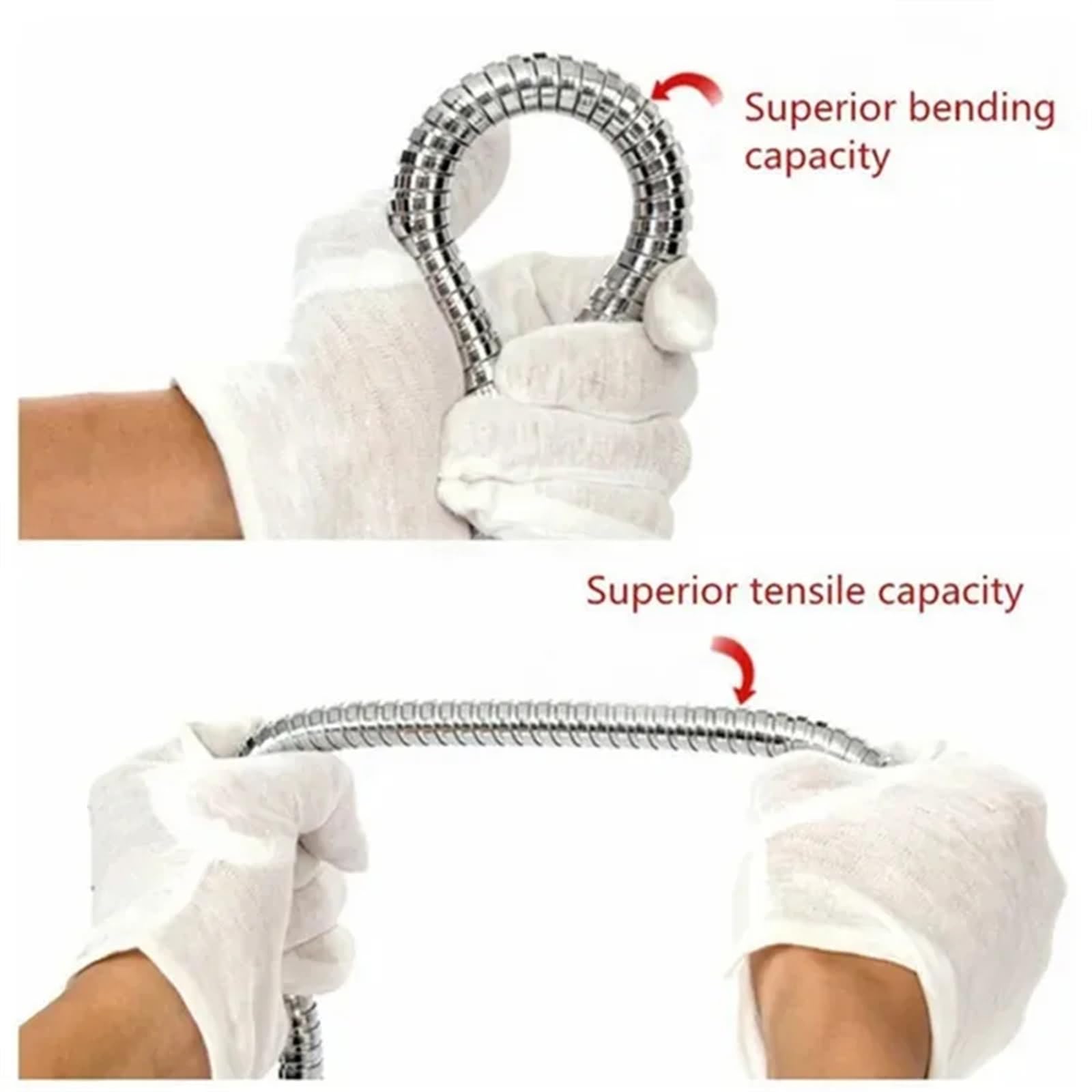 Dusch Schlauch 1,5 M/2 M/3,0 Meter Edelstahl Brauseschlauch Wasserhahnschlauch Flexibler Duschschlauch Badezimmer Badezimmerzubehör Flexibel(3.0M Encryption)