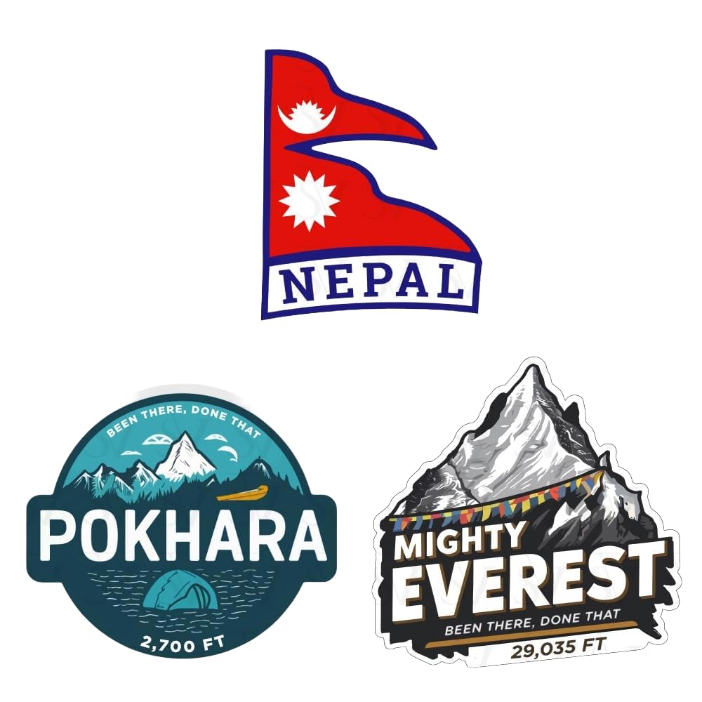 趣味・スポーツ・実用 NEPAL HIMALAYA Stick The Vibe - Nepal, Pokhara & Mount-Everest, Vinyl Stickers