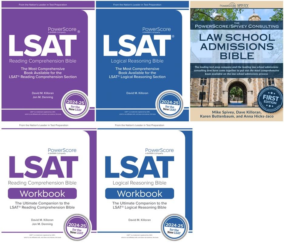 The PowerScore LSAT Bible Trilogy Practice Pack 2024-2025: Most Comprehensive LSAT Prep Study System and Law School Application Advice. Includes all ... section of the New LSAT and Admissions Guide