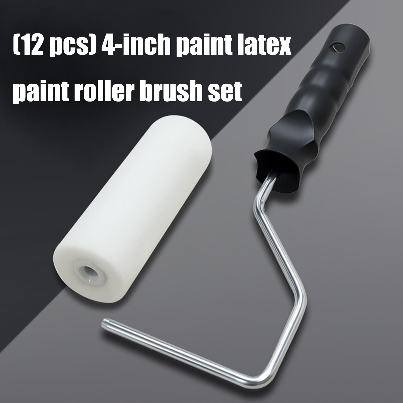 Juego de 12 rodillos de pintura pequeños con cubiertas de espuma de repuesto, rodillos de reparación de piel para estantes de metal y es ideal para proyectos de bricolaje en el hogar