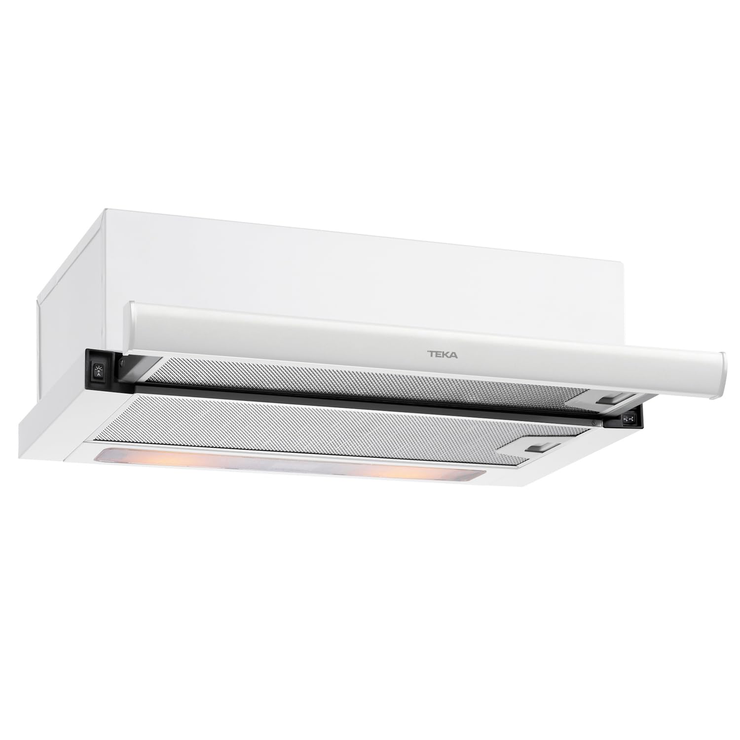 TEKA Campana Extensible 60 cm Telescópica Frente Blanco Extraíble y Sustituible, 3 Velocidades, 2 Lámparas LED, 1 Motor, 360 m3/​h, Compatible con recirculación, TL 6420.2 WH