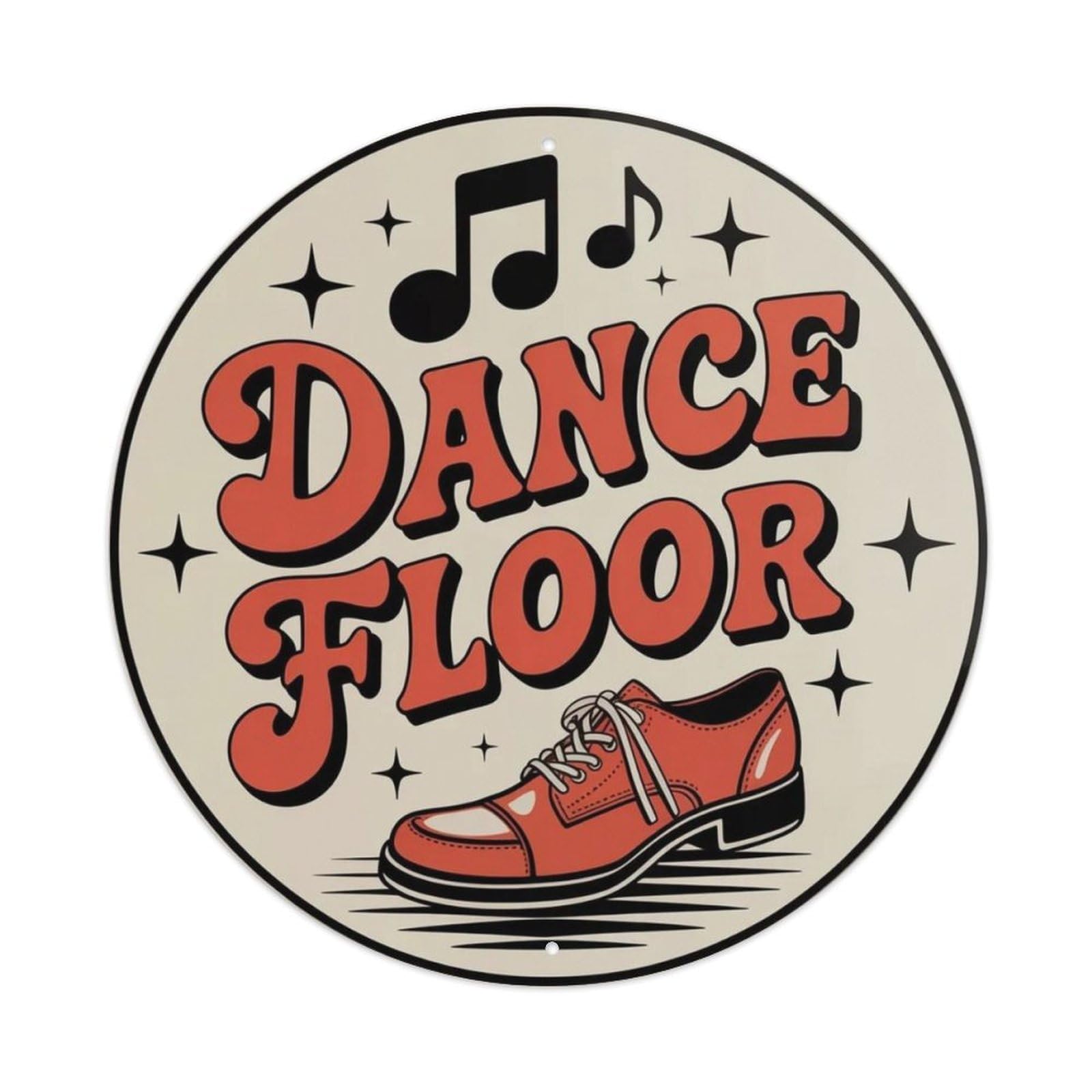 Lvalogy Style Dance Floor Retro 70S Metal Tin Sign Plaque