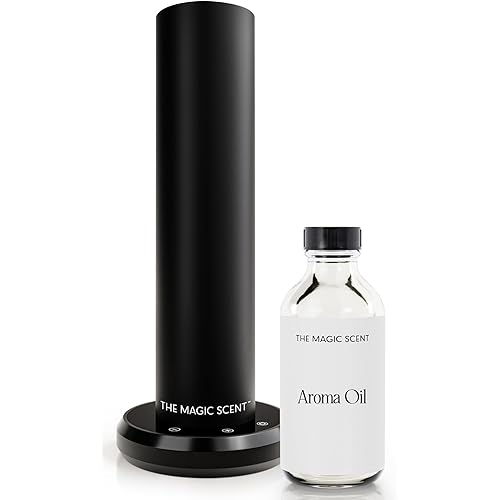 The Magic Scent Bluetooth Tower Diffuser Home & Office - Smart Ultra-Quiet for Home & Hotel - Waterless Cold-Air Programmable Professional Diffuser Machine - Essential Aroma Oil Included