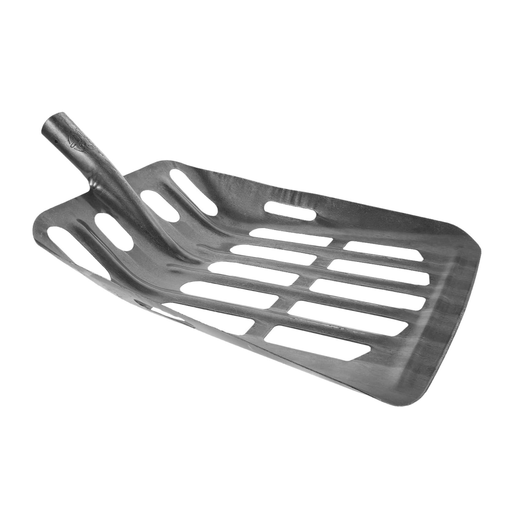 Pala de Hierro Plata con Diseño de Cedazo y Estructura Reforzada | Malla Hueca con Separación de 2, 6cm, Resistente al Desgaste, para Secado de Grano y Hogar