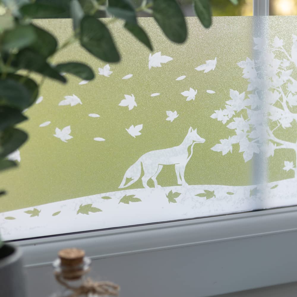 dc fix WINDOW BORDER WOODLAND static cling vinyl window film 20cm x 1.5m