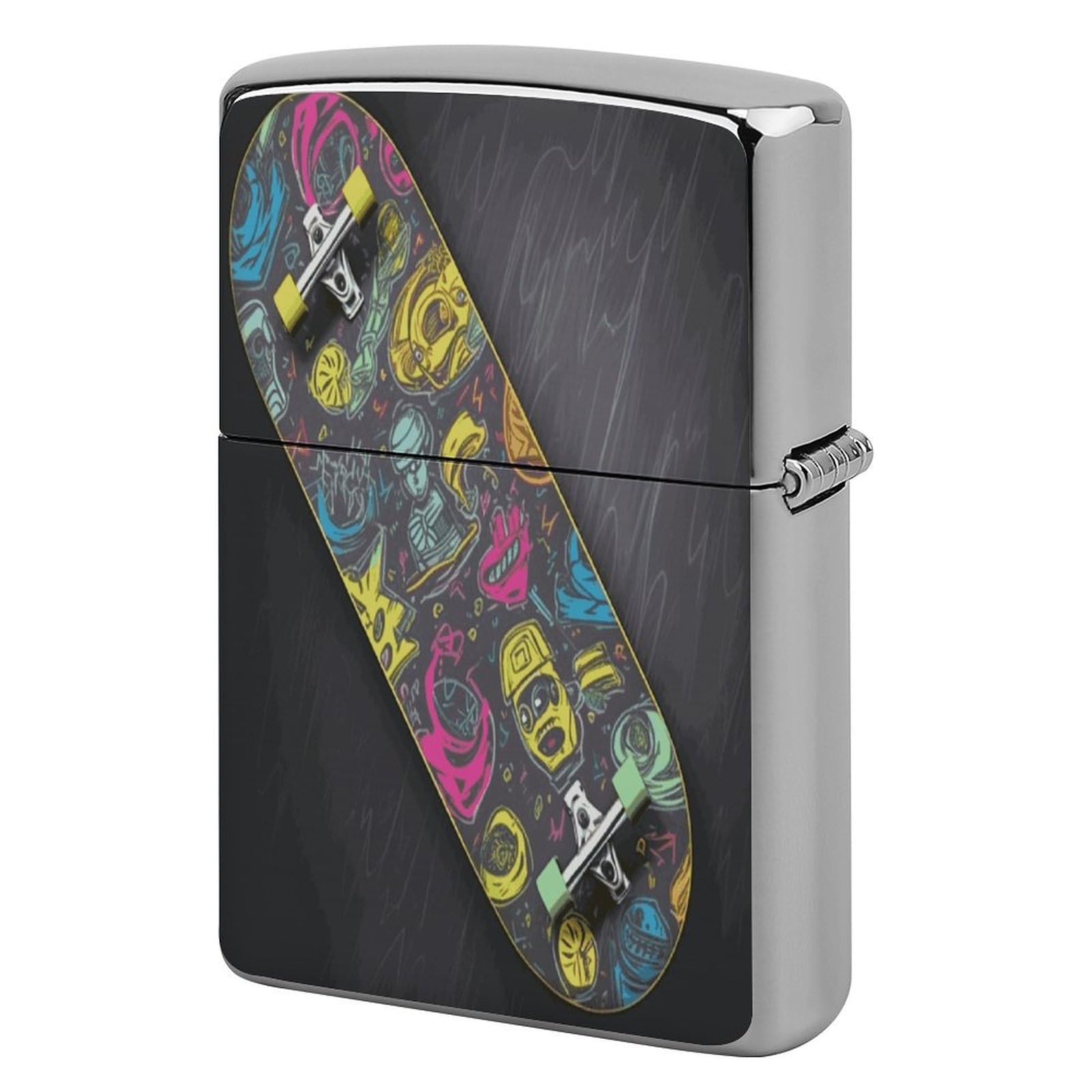 Fekiloot Style Graffiti Skateboard Lighter Case Cover Lighter Holder