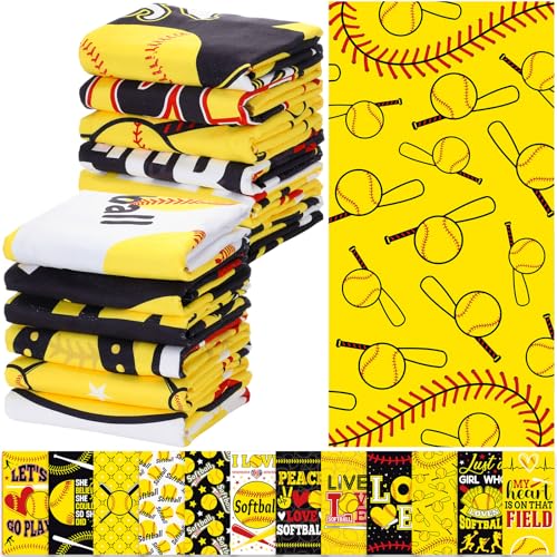 Windkream 12 Pcs Softball Oversized Microfiber Beach Towels Set 30 x 60 Extra Large Fiber Swim Pool Towel Sports Absorbent Bath Blanket for Women Travel Vacation Accessories Gift Spa Lightweight
