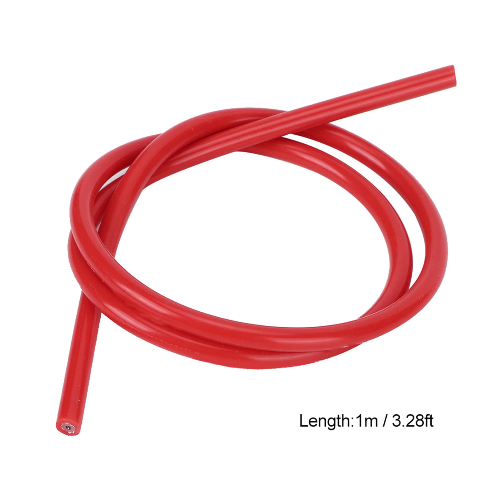 Przewód zapłonowy Qiilu 2 szt. Kabel zapłonowy samochodu 8mm 1m Długość Przewód zapłonowy z węglika krzemu (czerwony)