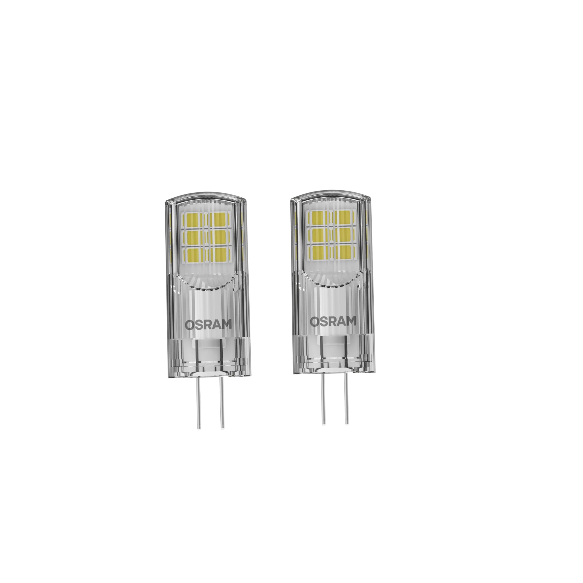 Osram LED pin lamp with G4 base, warm white (2700K), 12V low-voltage lamp, 2.6W, replacement for conventional 30W lamp [energy class F]