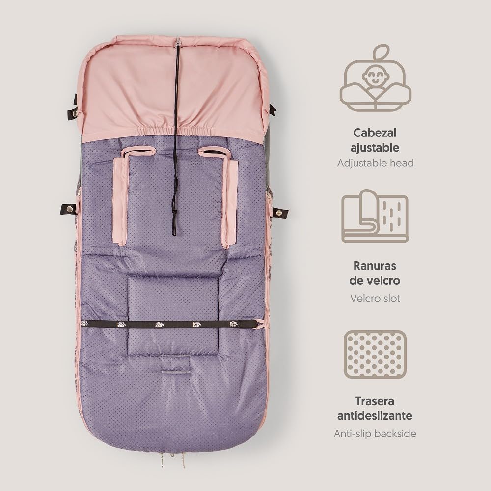 Saco Silla Paseo Universal Interbaby | Saco Bebe Invierno Suave, Cálido, Afelpado | Saco Carro Bebe Invierno Desmontable, Doble Apertura, Lavado Fácil, Materiales Antialérgicos