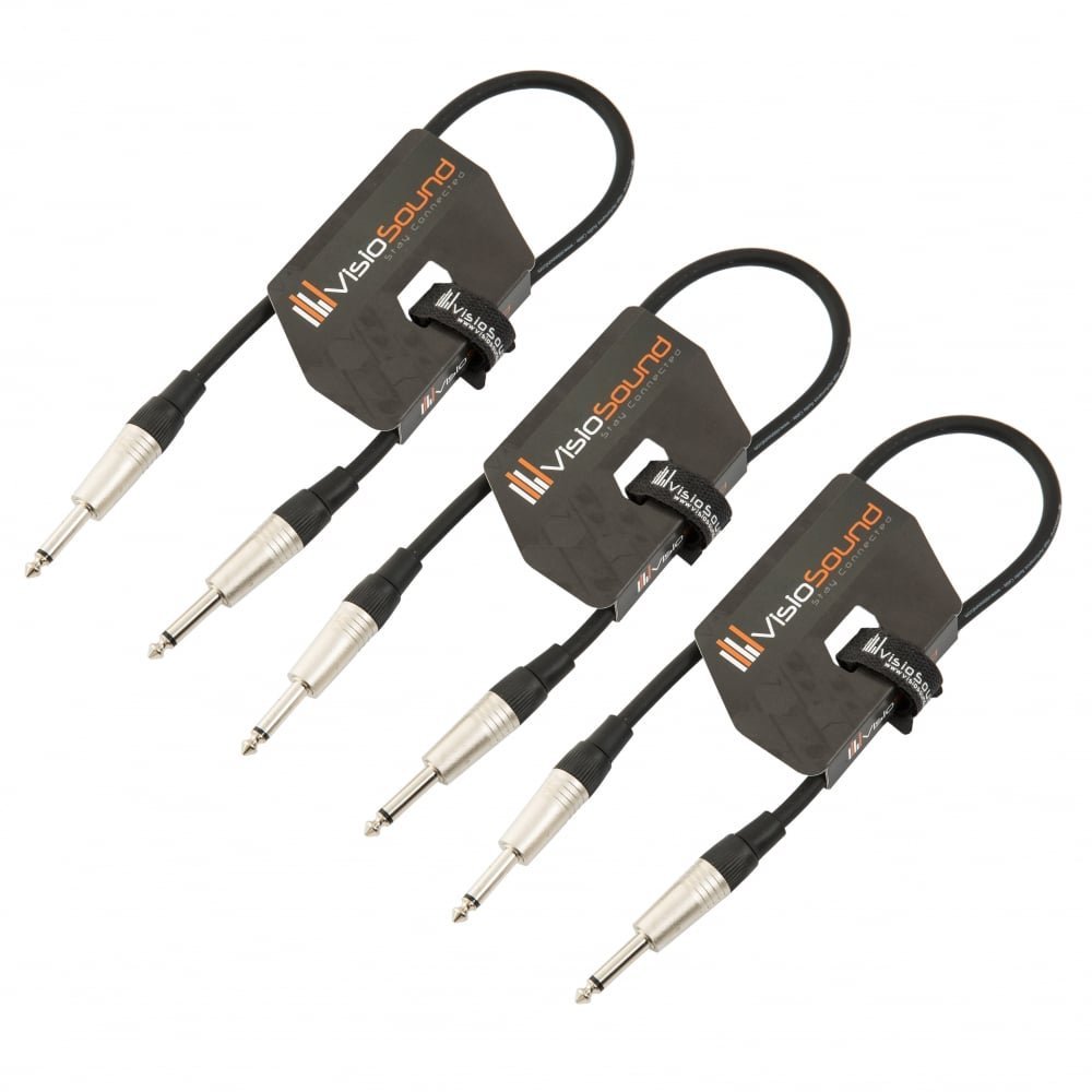 China 6.35mm Mono Jack 1/4" Ts Cable Unbalanced Guitar Patch Cords Instrument Cable Male To Male With Zinc Alloy Housing And Nylon Braid