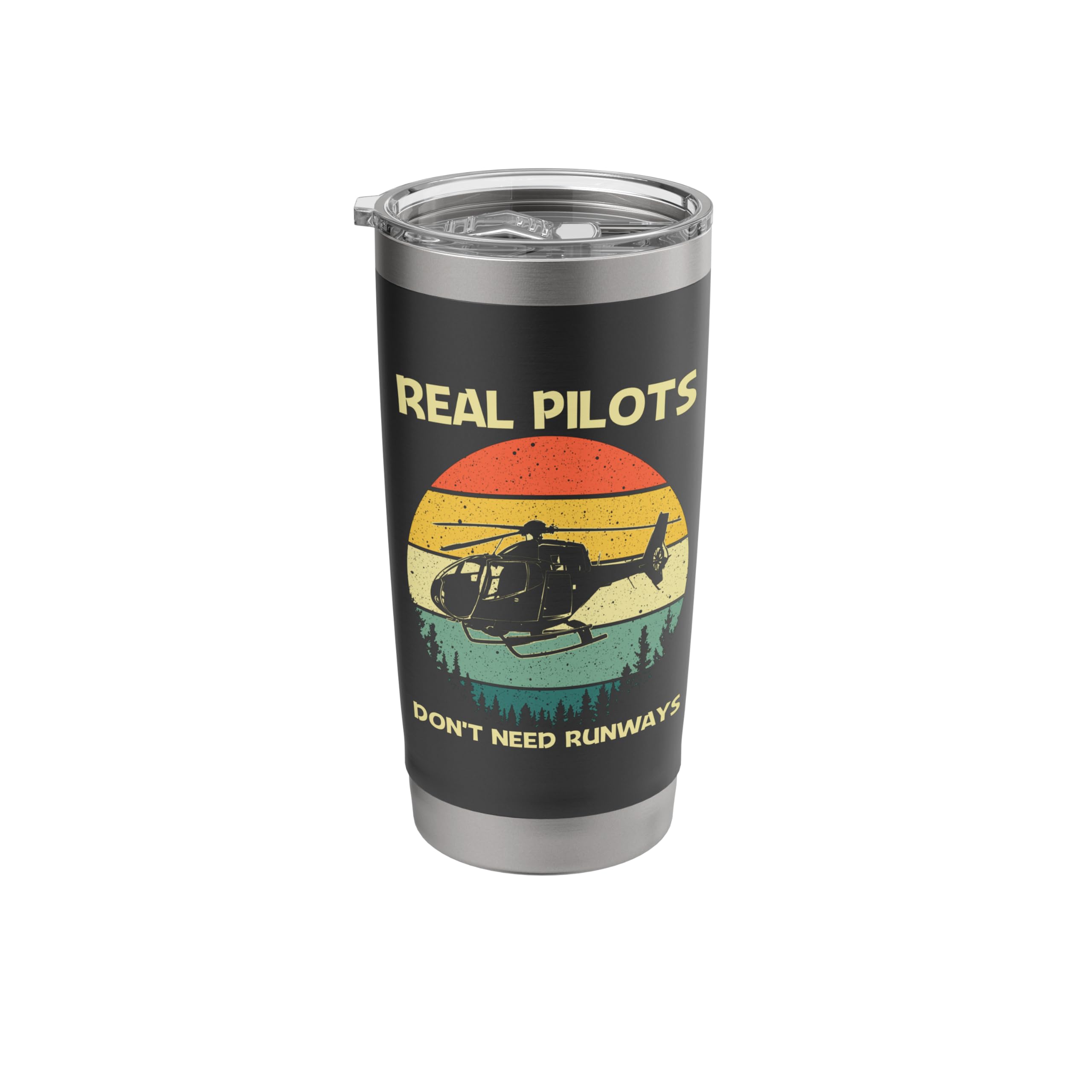 Best Helicopter Art For Men Women Aircraft Helicopter Pilot Stainless Steel Insulated Tumbler