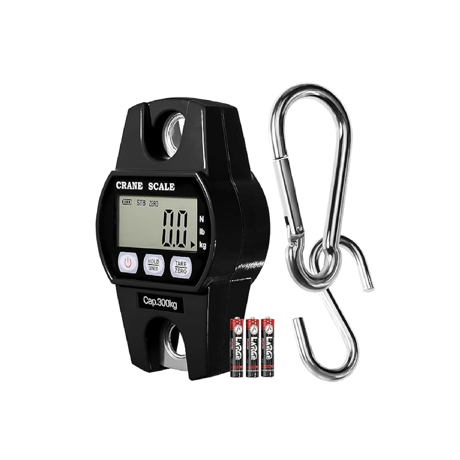 High Precision Hanging Scale,660lb Capacity,Handheld with Hooks, Heavy Duty Hanging Scale,Backlit Large LCD Display,Hanging Scale for Deer(Black) High Precision Hanging Scale,660lb Capacity,Handheld with Hooks, Heavy Duty Hanging Scale,Backlit Large LCD Display,Hanging Scale for Deer(Black)