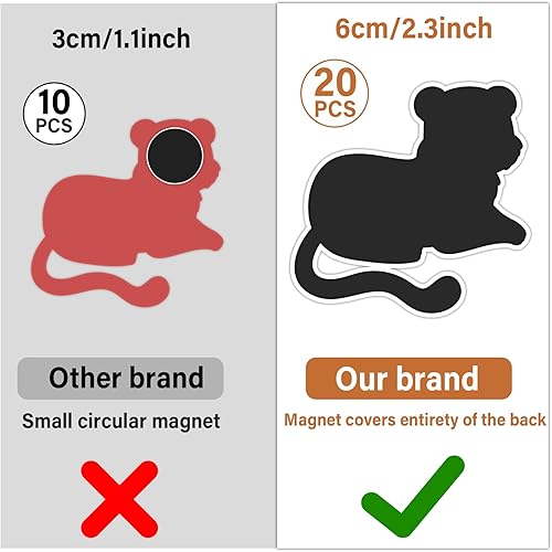 Miniatura 2 de 20 imanes de nevera para niños, animales, imanes de nevera para niños pequeños de 1 a 3 años, imanes de goma para nevera, regalo magnético educativo