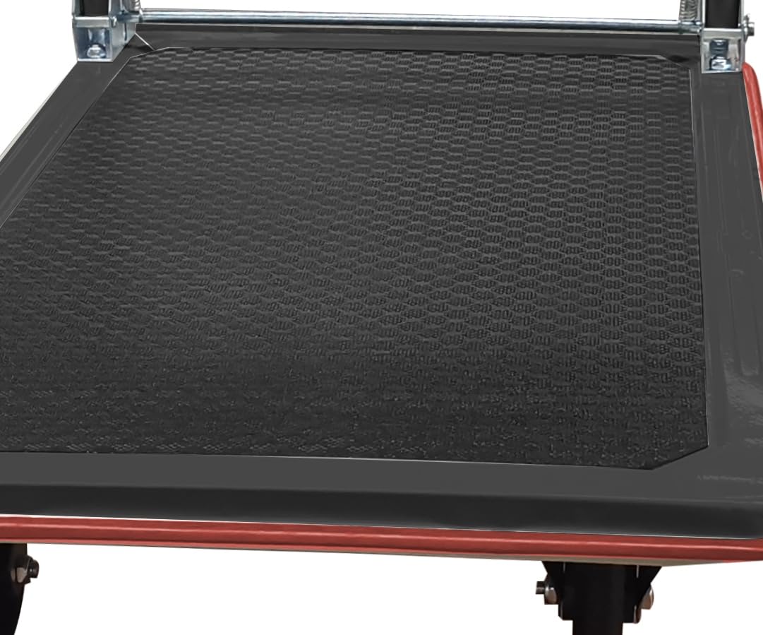 Carrello da trasporto pieghevole con piattaforma e ruote girevoli a 360°- carichi fino a 200 Kg - struttura in acciaio.