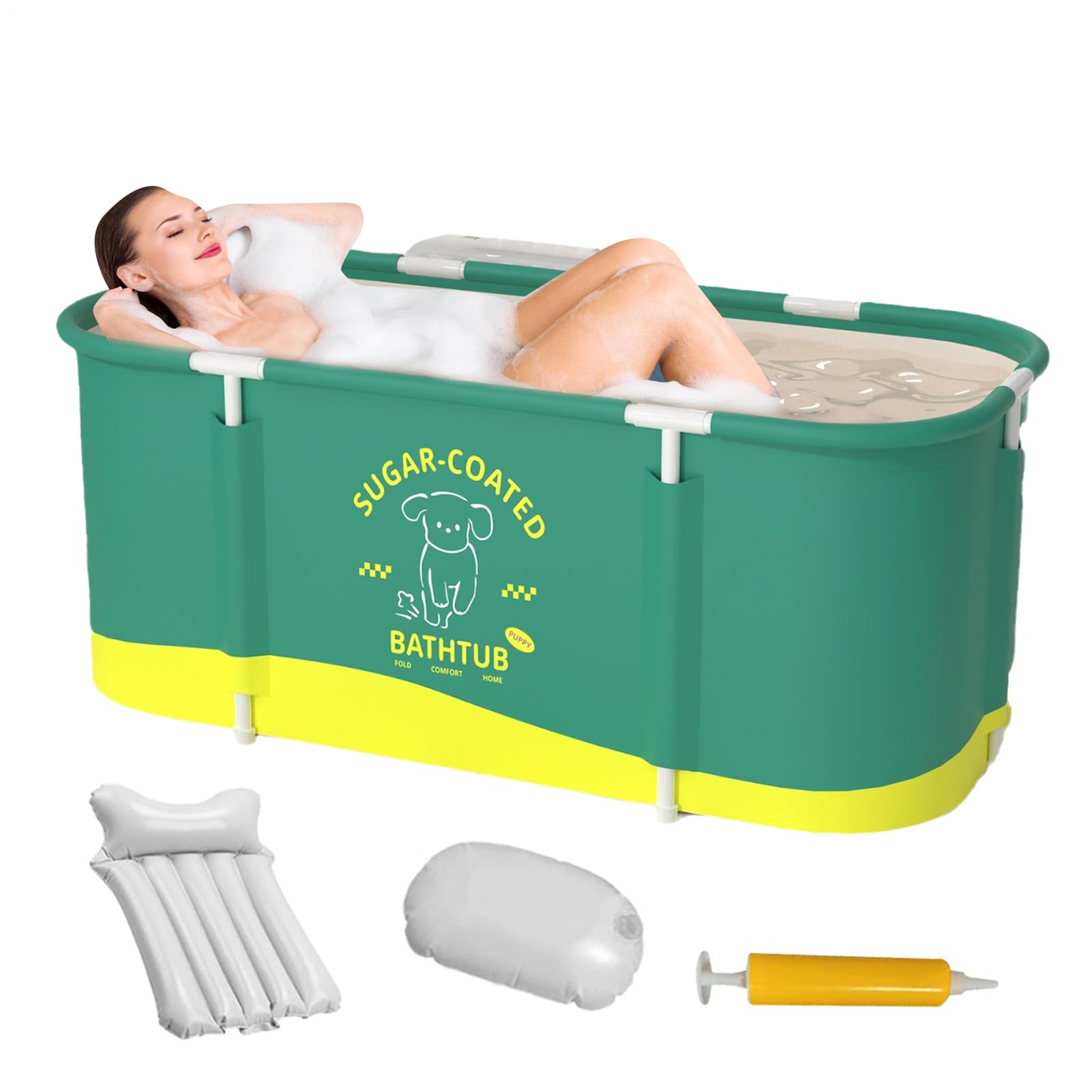 Vasca da Bagno Portatile per Box Doccia Struttura Rinforzata con Ampia | Vasca per Immersioni Fredde 115x60x50 cm Per casa, campeggio, esterno, giardino, terrazza, piscina, , lavaggio