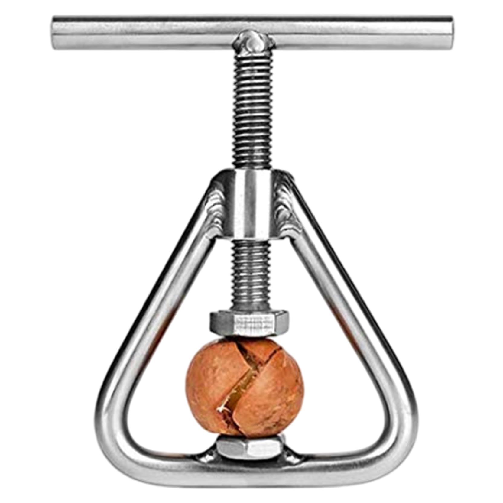Ginwrek Pecan Cracker Walnut Cracker Tool Stainless Steel Nut 3.7x3.5 Inch Heavy Duty Pecan Sheller Nut Opener for Home Kitchen