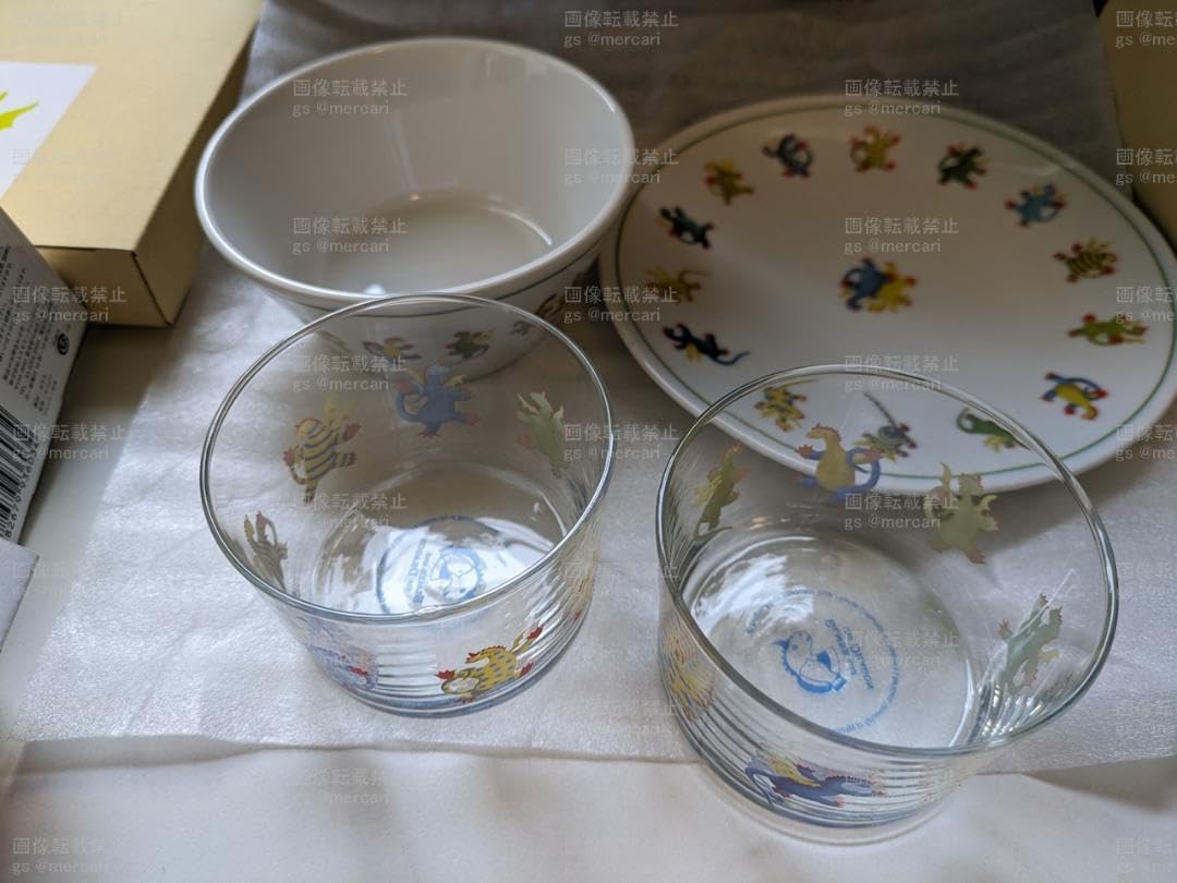 Amazon.co.jp: エルマーのぼうけん展 16ぴきのりゅう ボウルグラスA  