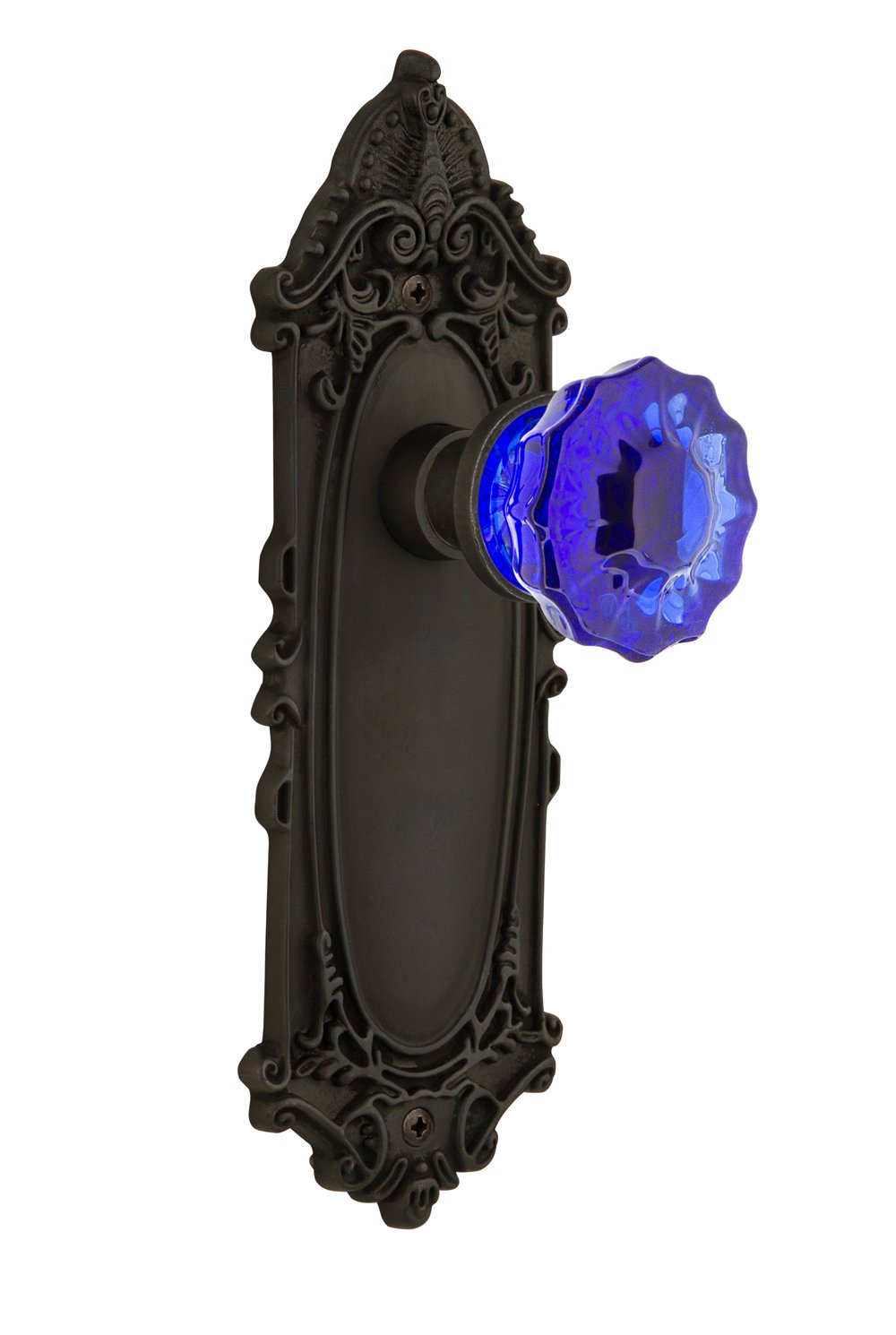 Remplacer poignée de porte usée par un bouton en cristal cobalt robuste et durable