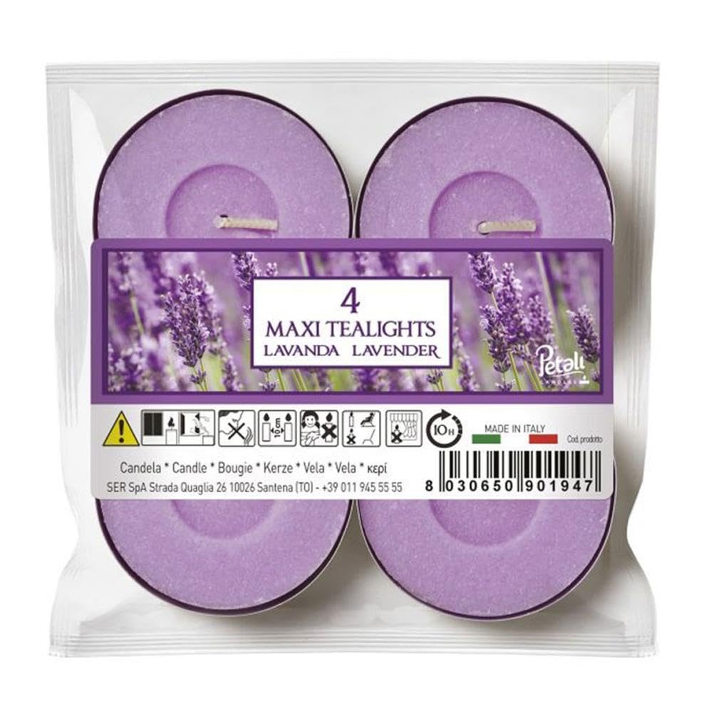 Price's Candles Aladino Lavender Maxi Tealights Pack of 4 (Aladino Range)