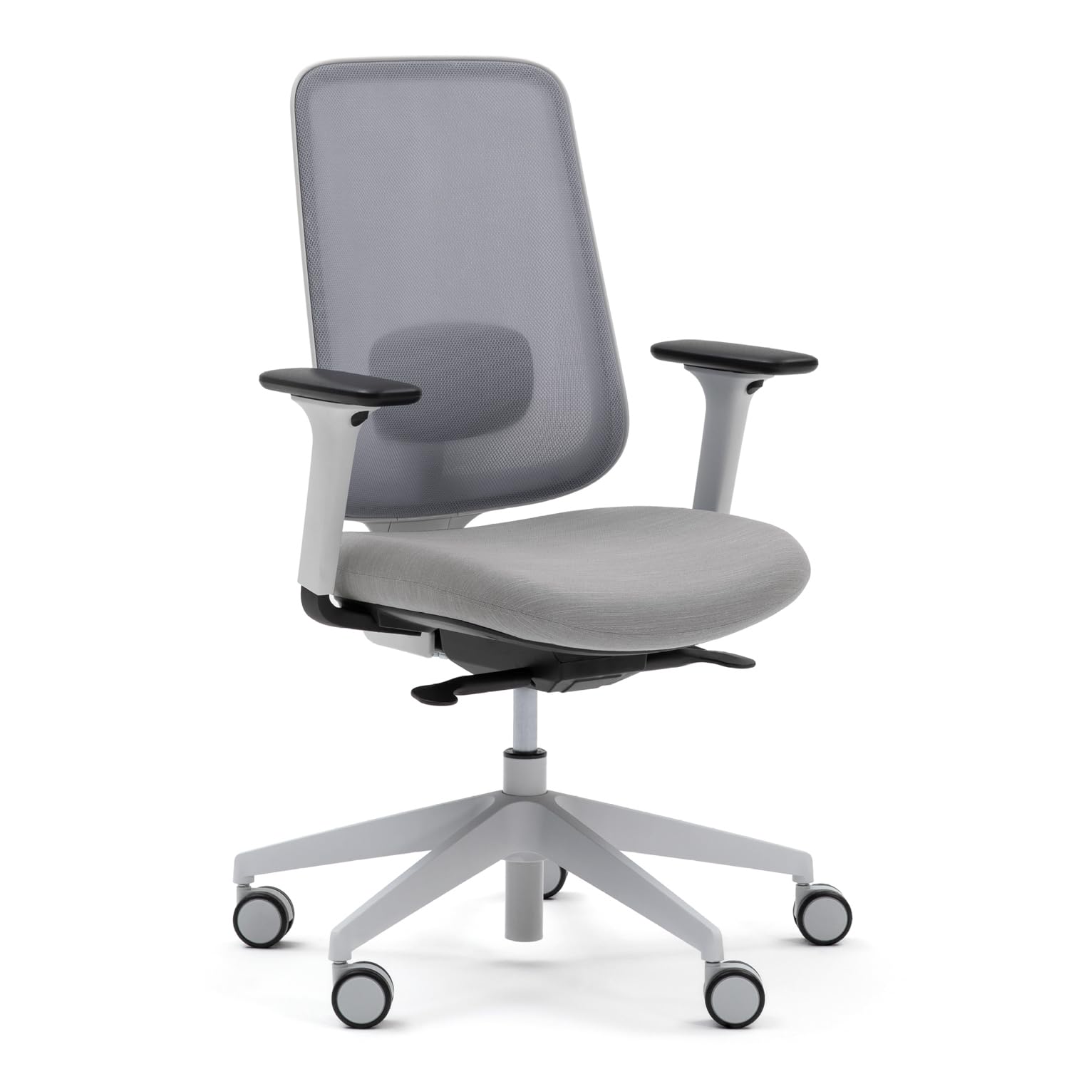 Fully Adjustable Ergonomic Office Chair – Executive Desk Chair with Back Support for Home & Office, Grey Frame, Fog Seat