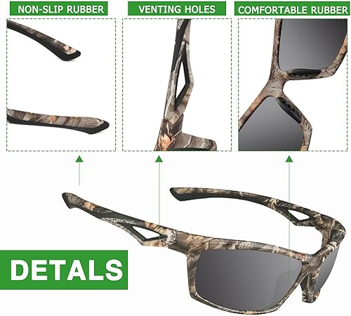 Miniatura 4 de Gafas de sol deportivas polarizadas para hombres y mujeres, ideales para conducir, pescar, ciclismo y correr, protección UV