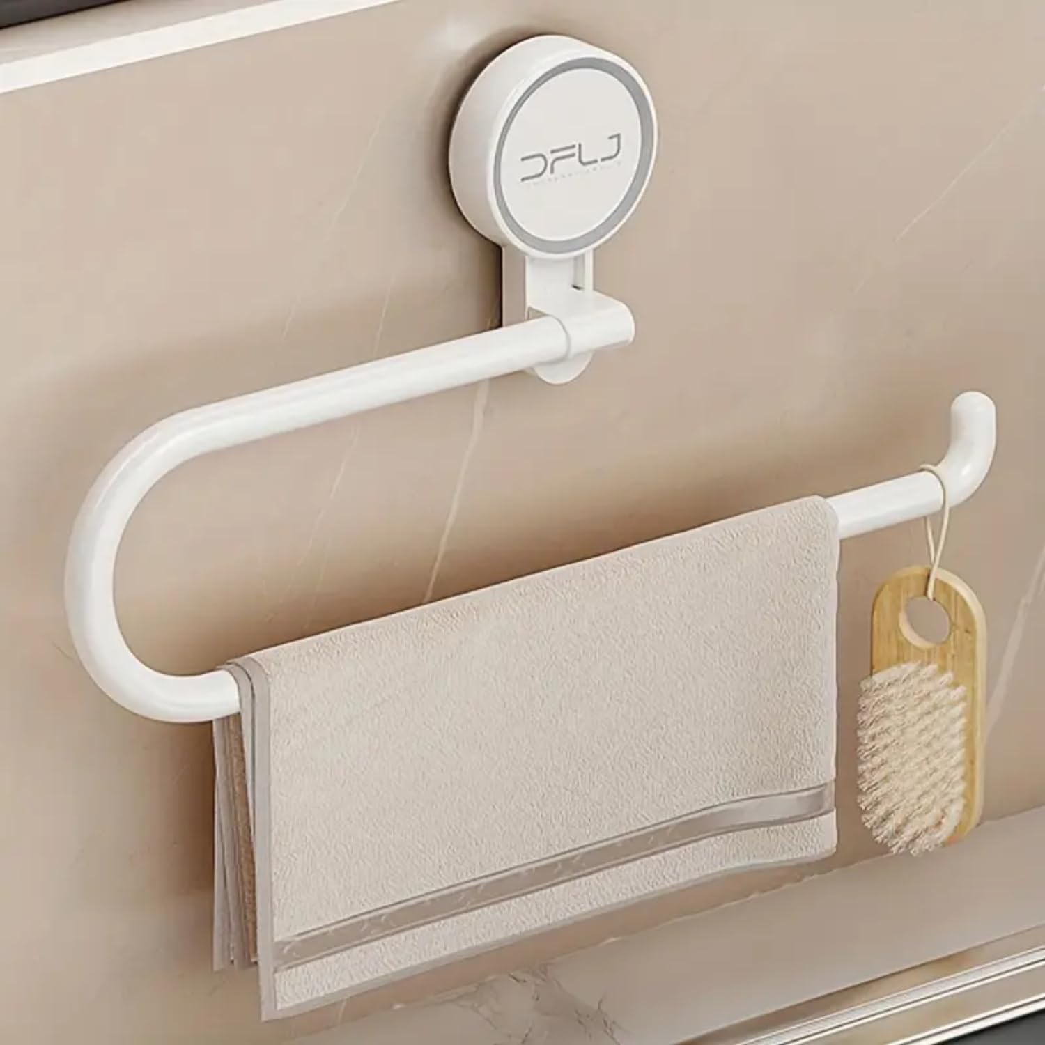 LINEAR Wall-Mounted Towel Holder | Hand Towel Holder for Bathroom | Napkin Holder for Kitchen | Towel Hanger | Towel Bar with Vacuum Suction Easy One Push Installation-image-23