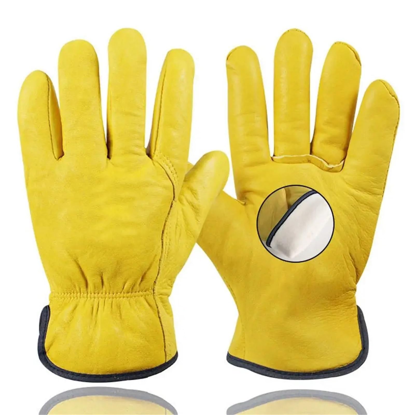 1 paire de gants travail en cuir épais for le nettoyage et congélateur, peluche, for jardin, chauds d'hiver, for la conduite pour Congélateur, Entrepôt