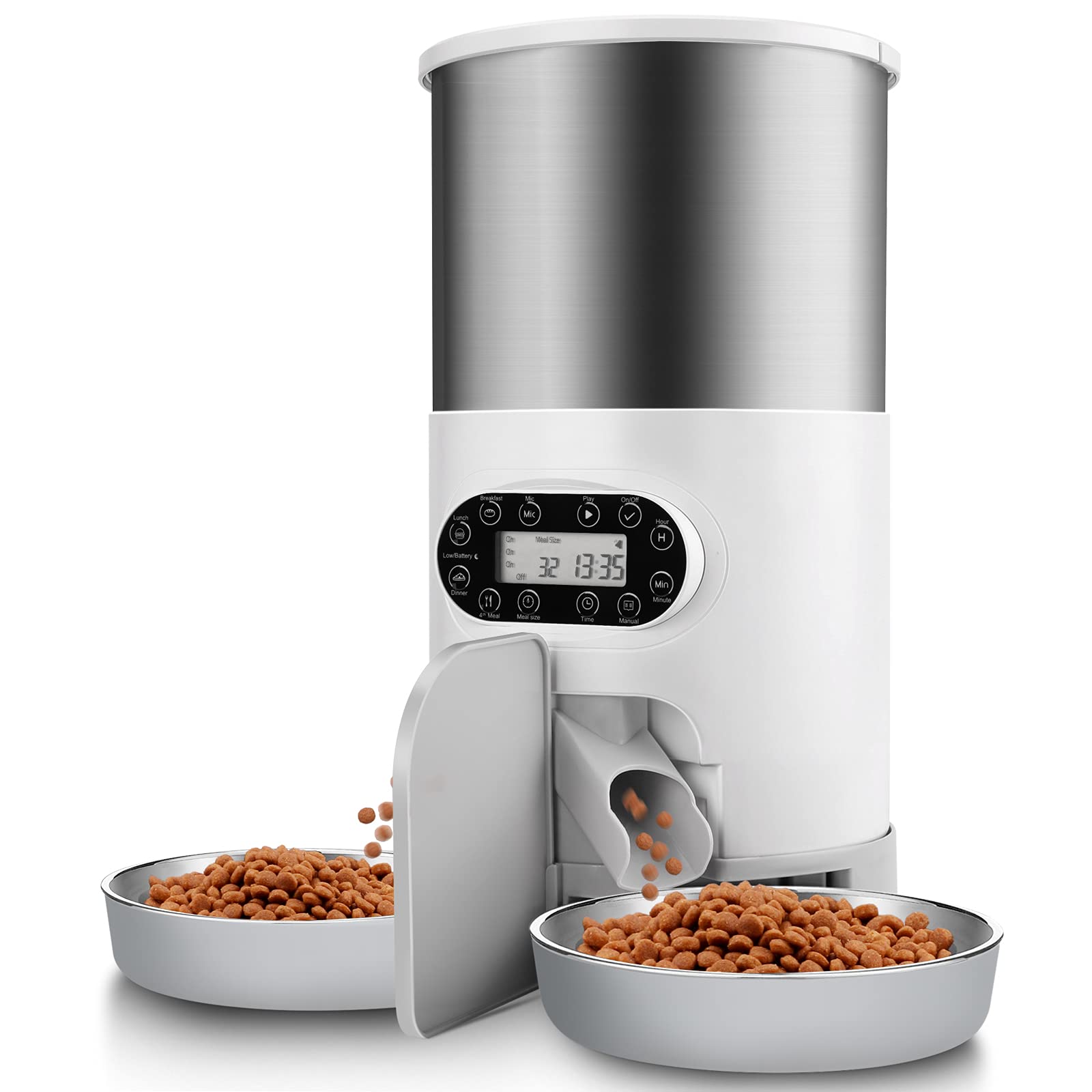Buy HUICOCY Automatic Cat Feeders, 304 Stainless Steel Timed Cat Food