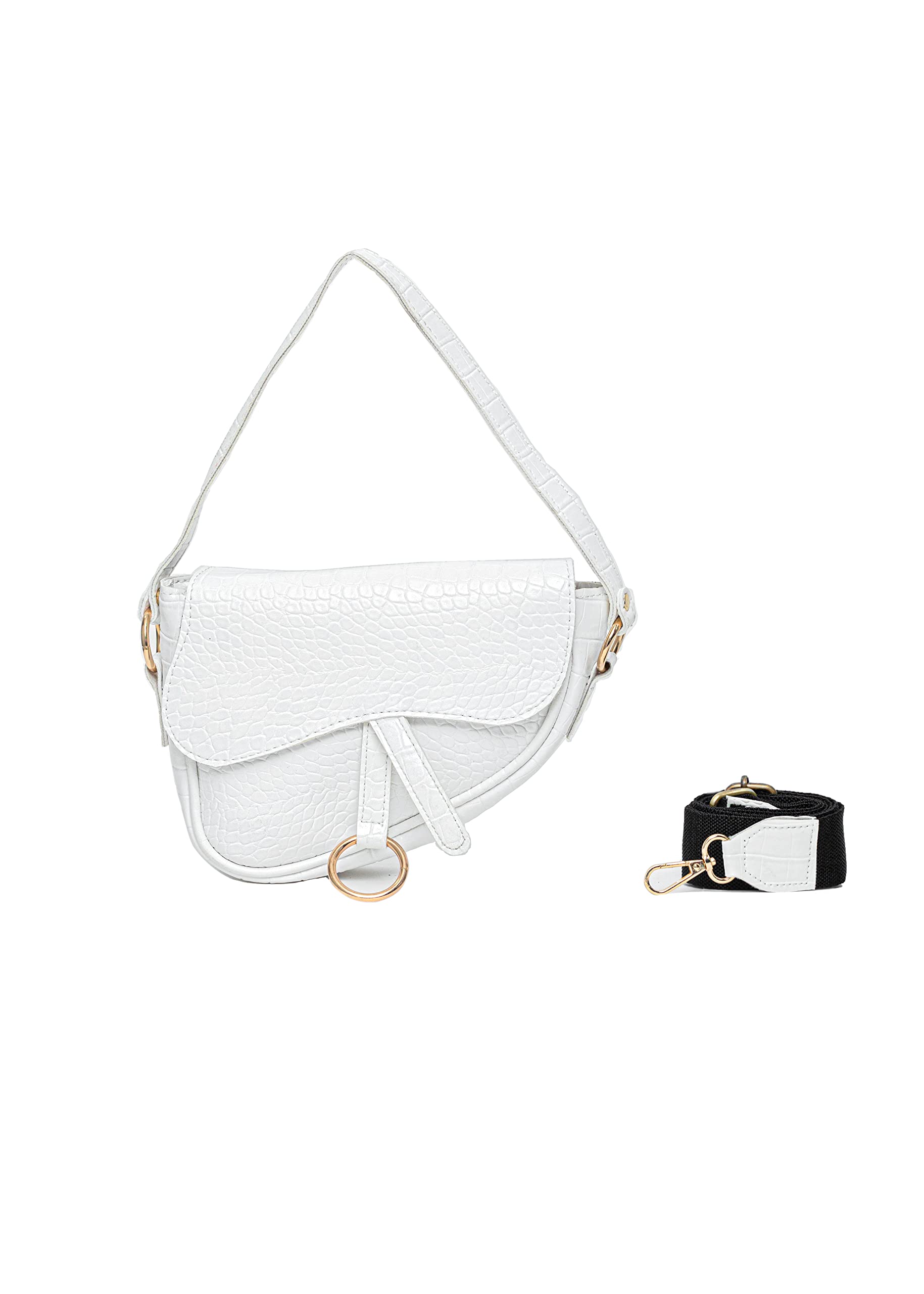 Curve Shape Croco Sling Bag-image-32