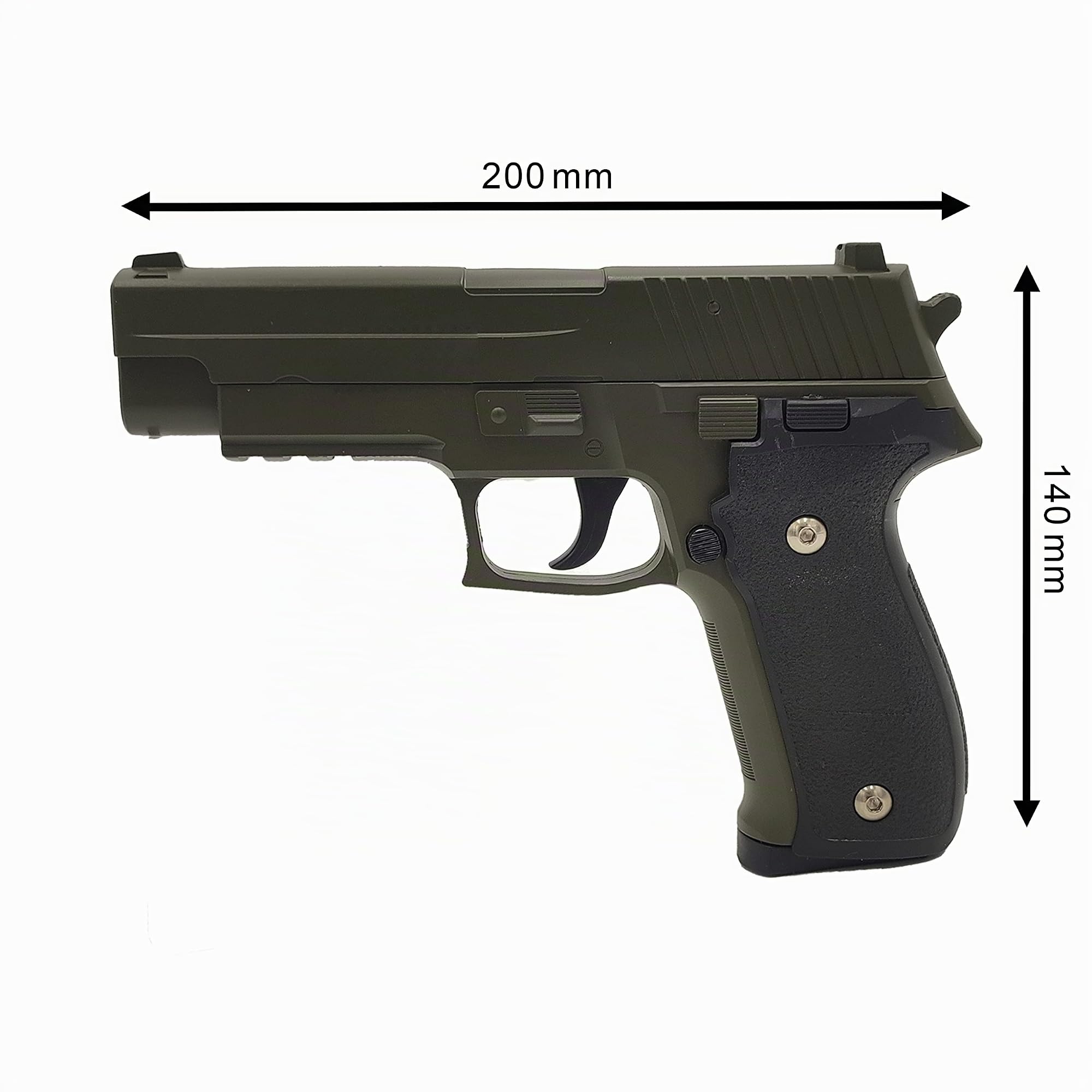 Airsoft BB Gun/Estilo G.26OD Muelle/Color: Negro y OD (Verde Oliva) / Material: Metal/Potencia 0.5 Joule