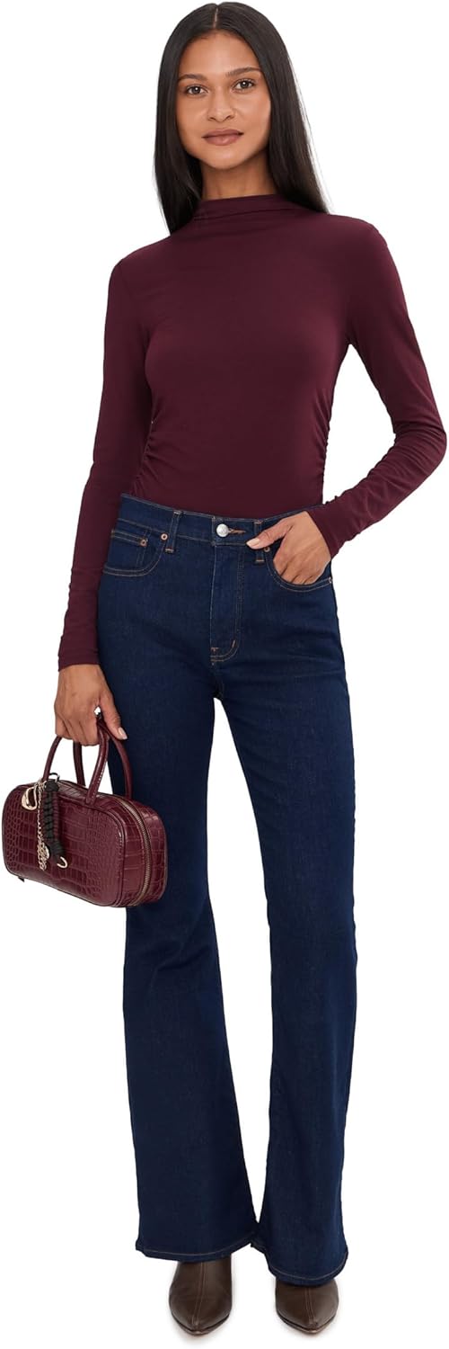 Madewell Womens Long Sleeve Hazel Mockneck Side Cinch - Image 2