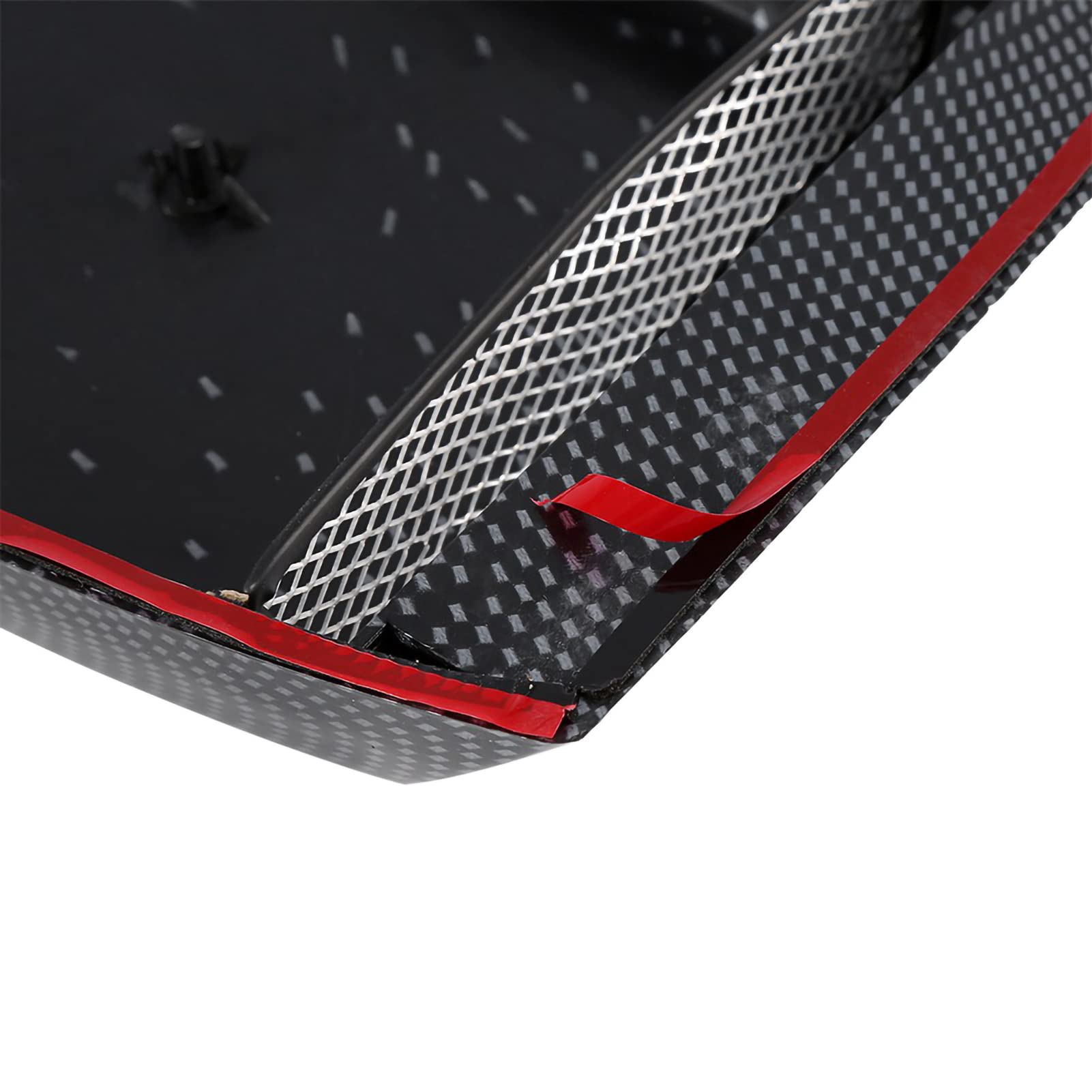 Capot Universel D'autocollant de Couverture D'évent de Prise D'air de Voiture, Donnez à Votre Véhicule un Look personnalisé (Fibre de carbone),Pièces de console