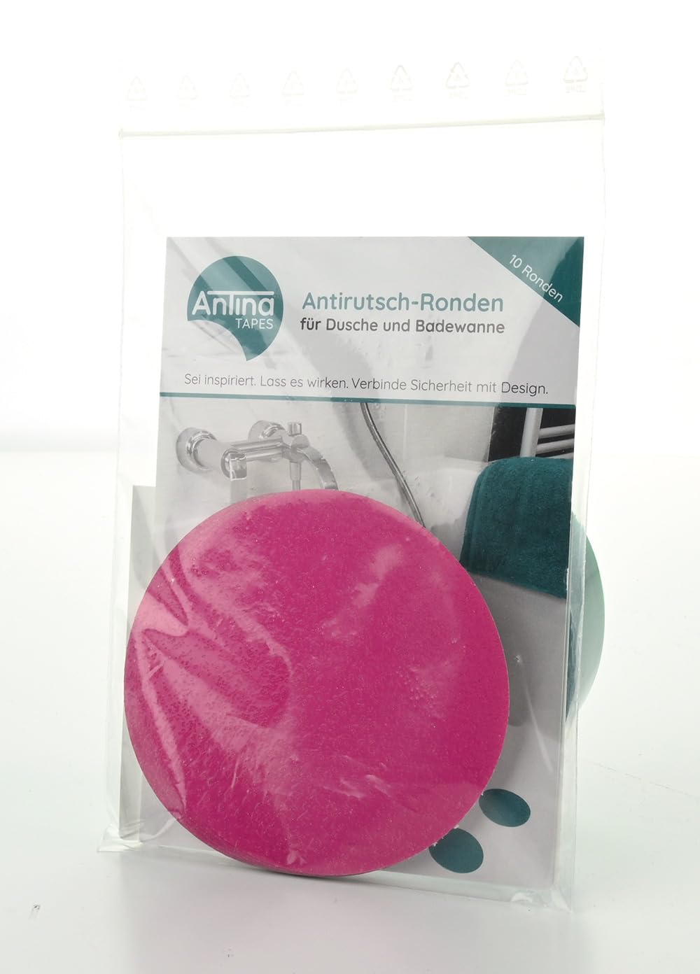 Lot De 10 Autocollants Antidérapants Pour Douche Et Baignoire - Classe C DIN 51097 - Bleu - Sécurité Bain