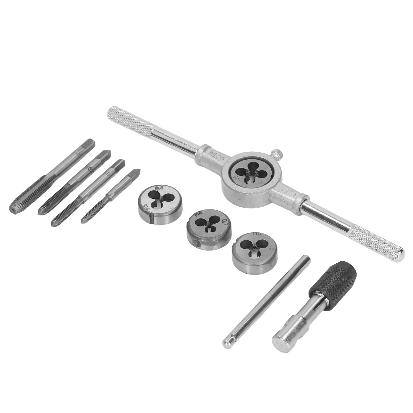 Set di 10 filiere per maschiatura in Acciaio M4 M5 M6 M8, utensile metrico per Filettatura, Kit di Riparazione e creazione di Utensili.
