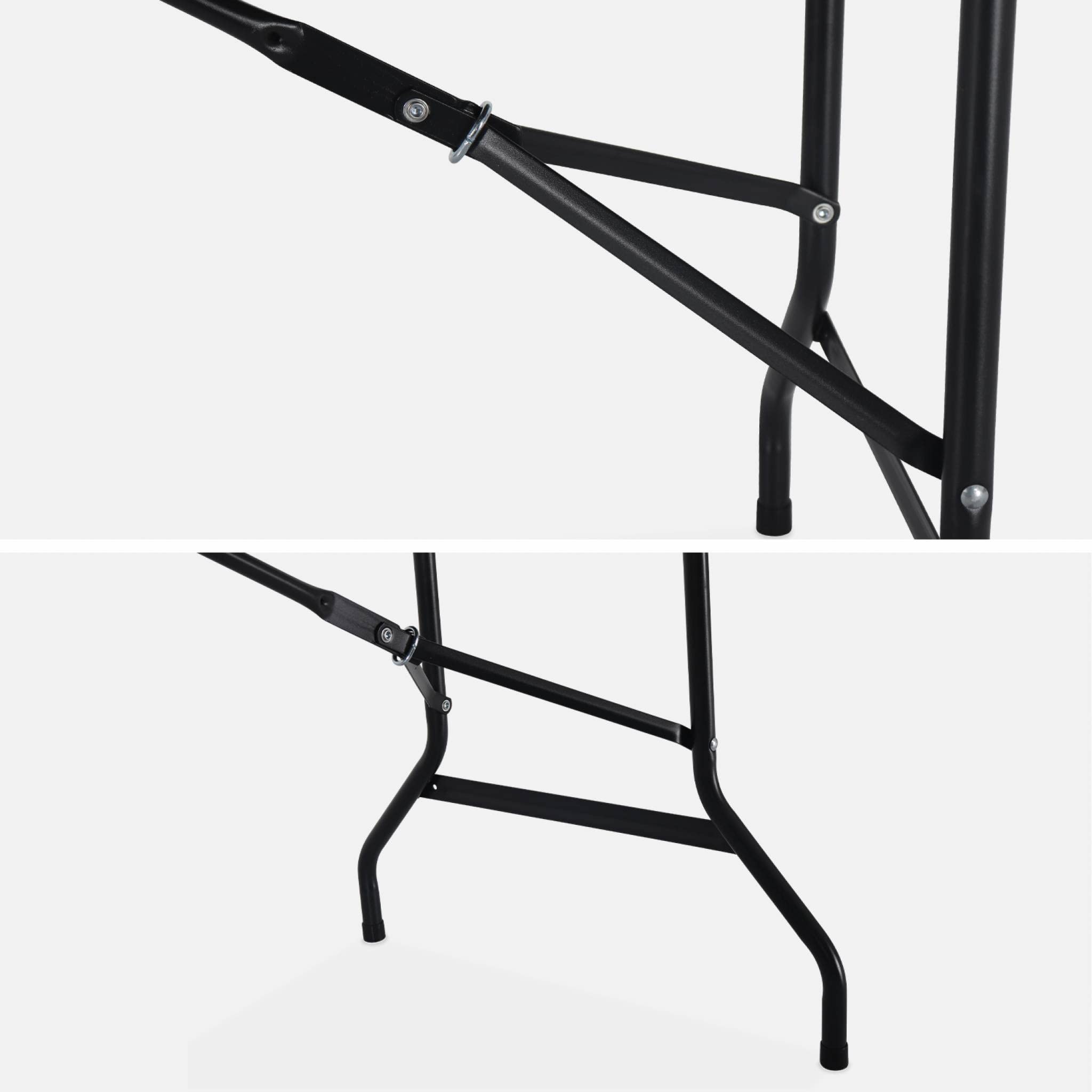 Alice's Garden - Lot de 2 Tables de réception. Pliables 180cm. Grise foncé. Table Pliante avec poignée de Transport. Table de Camping
