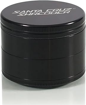 Santa Cruz Shredder Herb and Spice Grinder Made in USA (Large (2.7 Inch), Black)