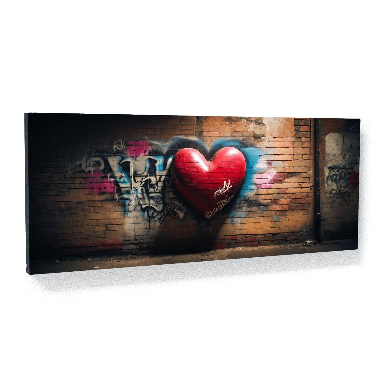 Sense Canvas Lienzo decorativo con diseño de corazón con latido del corazón 65, para decoración del hogar, póster grande de 40 x 16 pulgadas