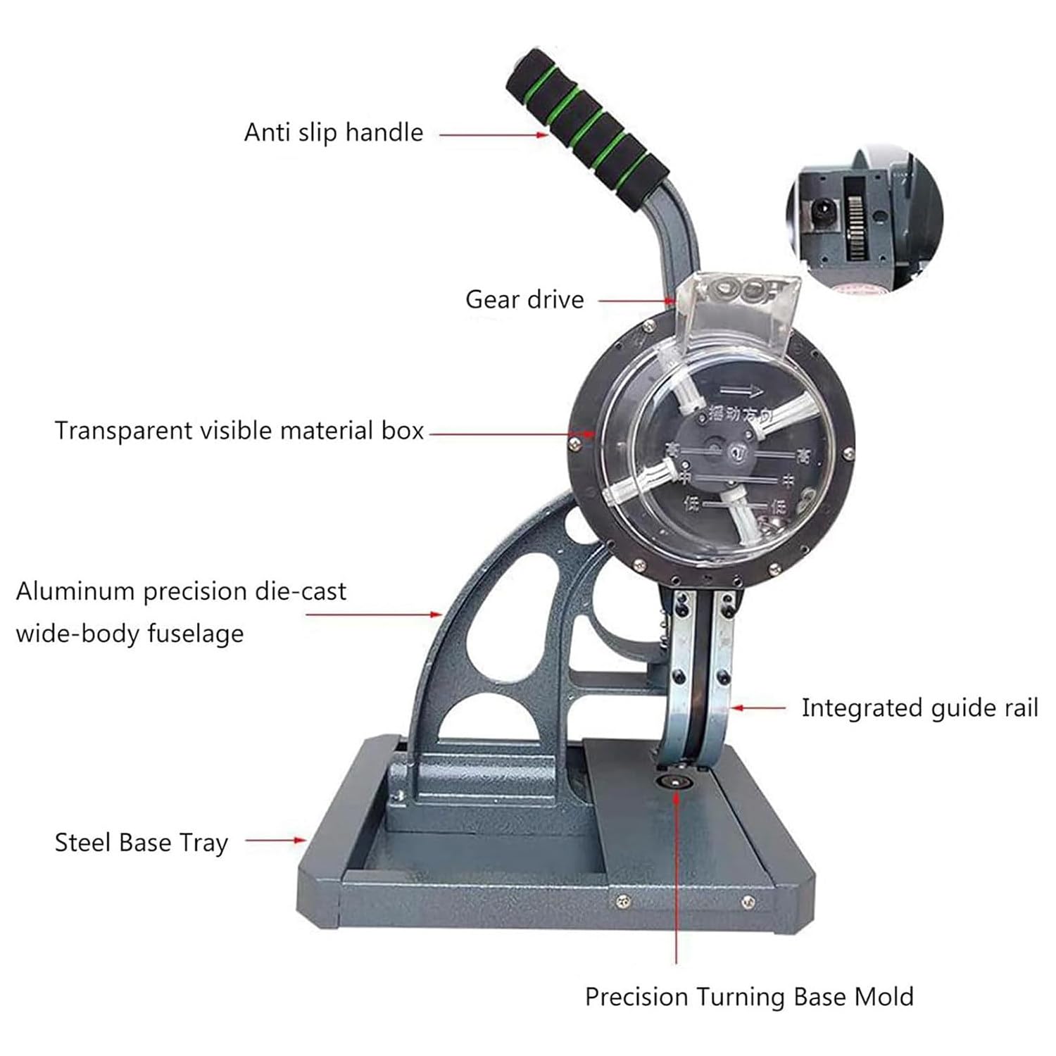 Máquina Ojales Semiautomática,Prensa manual de ojales con 1000 Ojetes 6mm