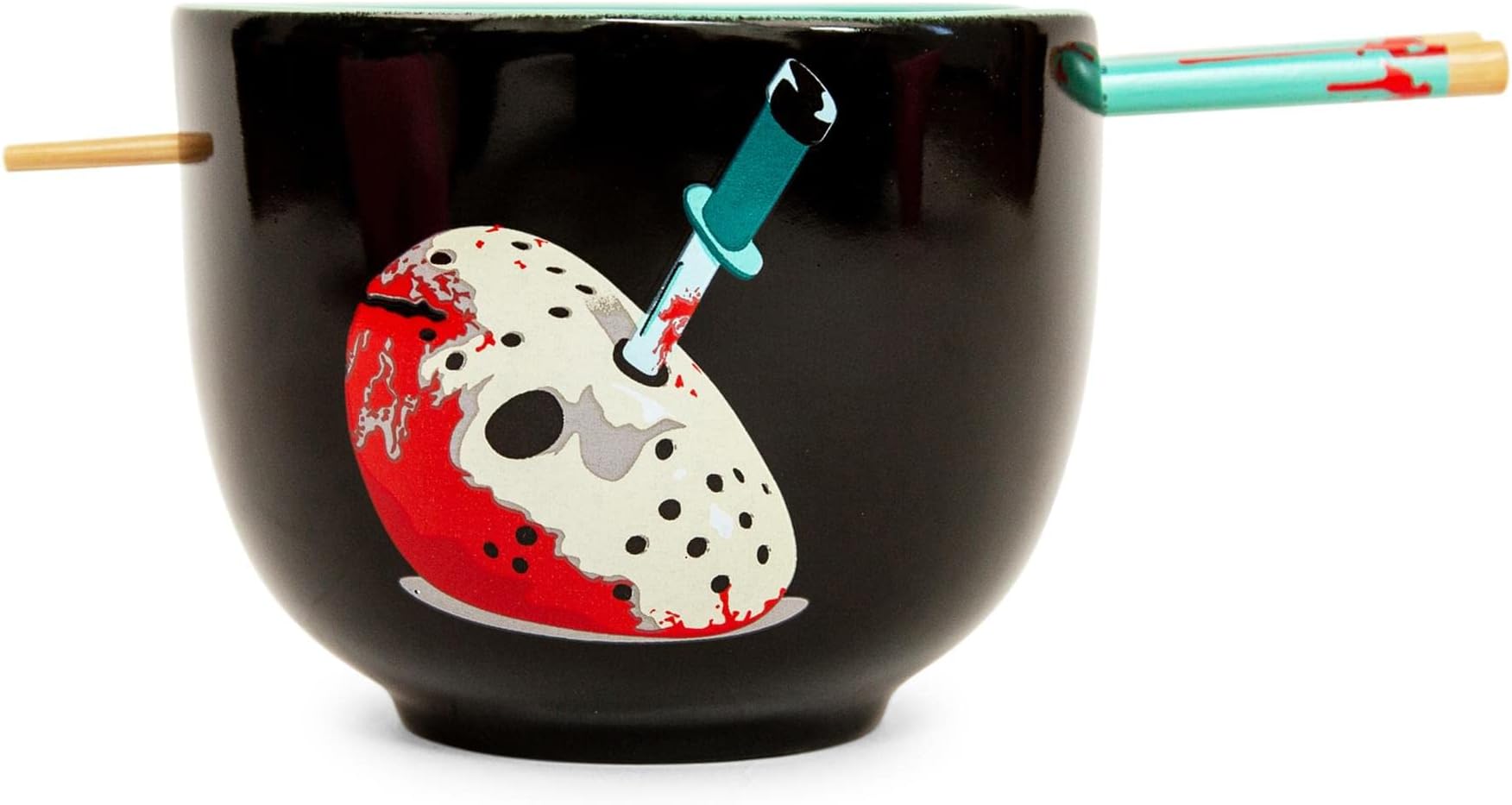 Friday The 13th Jason Voorhees 20-Ounce Ramen Bowl and Chopstick Set