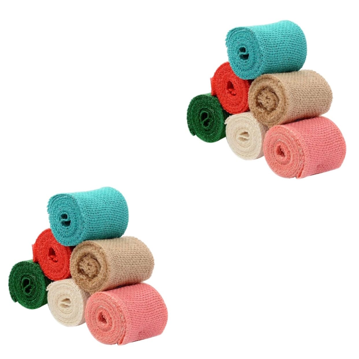STOBOK 2sets Nähen Handwerk Dekoration Natürliche Jute Leinen Band Für Hochzeit Party Dekorationen 6 Stücke * 2