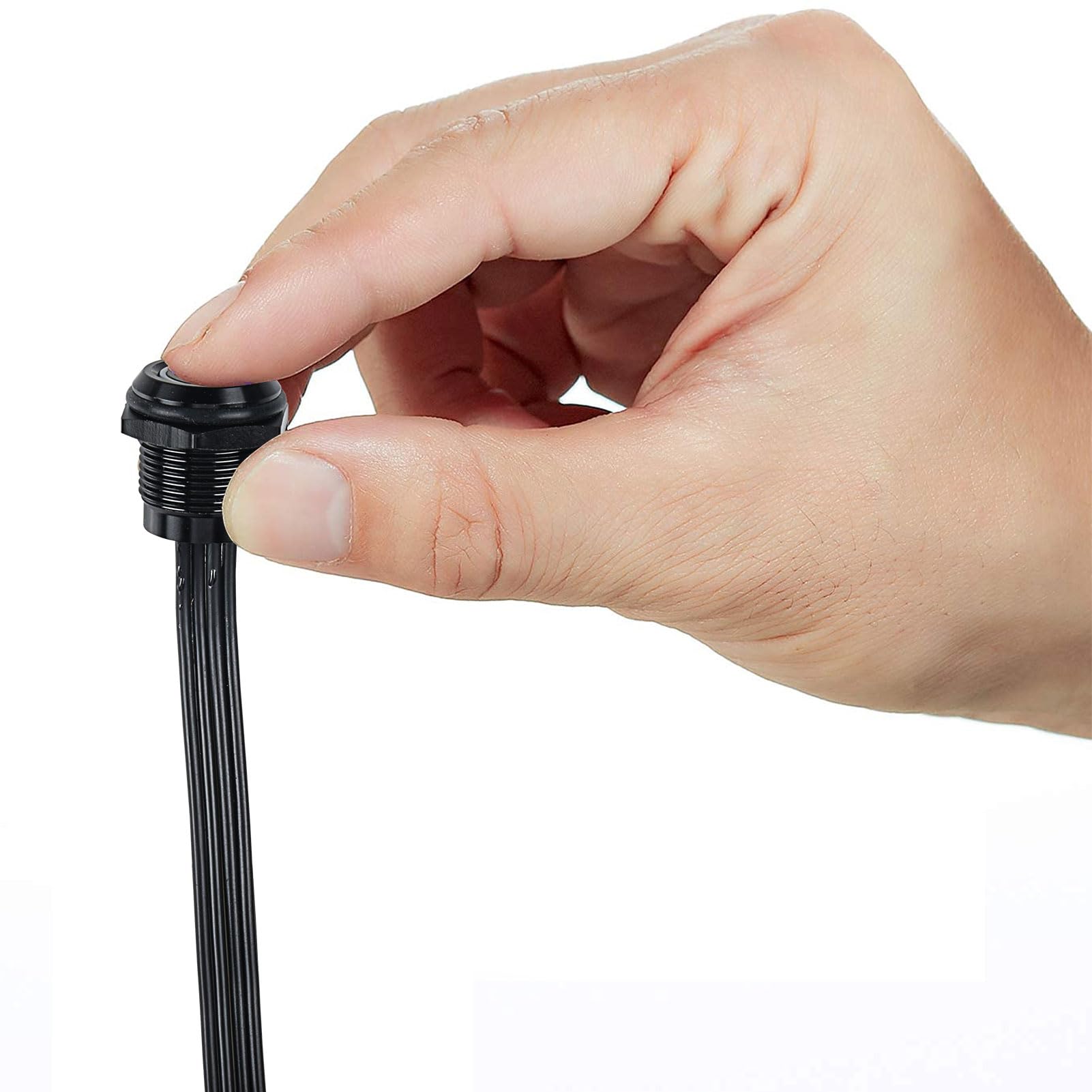 Wall mounted Touch Switch ON/OFF(no dim) DC9V-24V Manual Switch 3/4" 19mm Diameter for Mounting Hole (Black) - Image 3