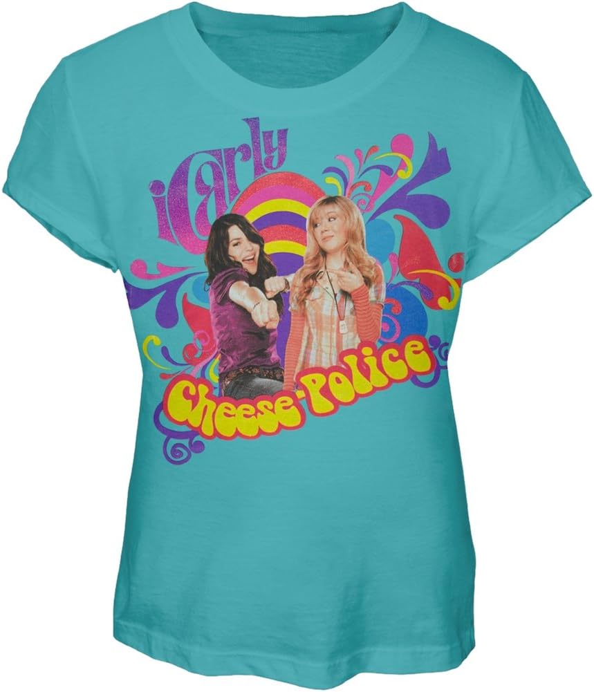 iCarly - Cheese Police Girls Youth T-Shirt - Youth Medium