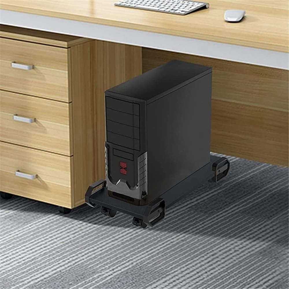 Supporto CPU, Supporto for PC da Pavimento, Supporto for PC Desktop sotto la scrivania for Ufficio Domestico, Nero