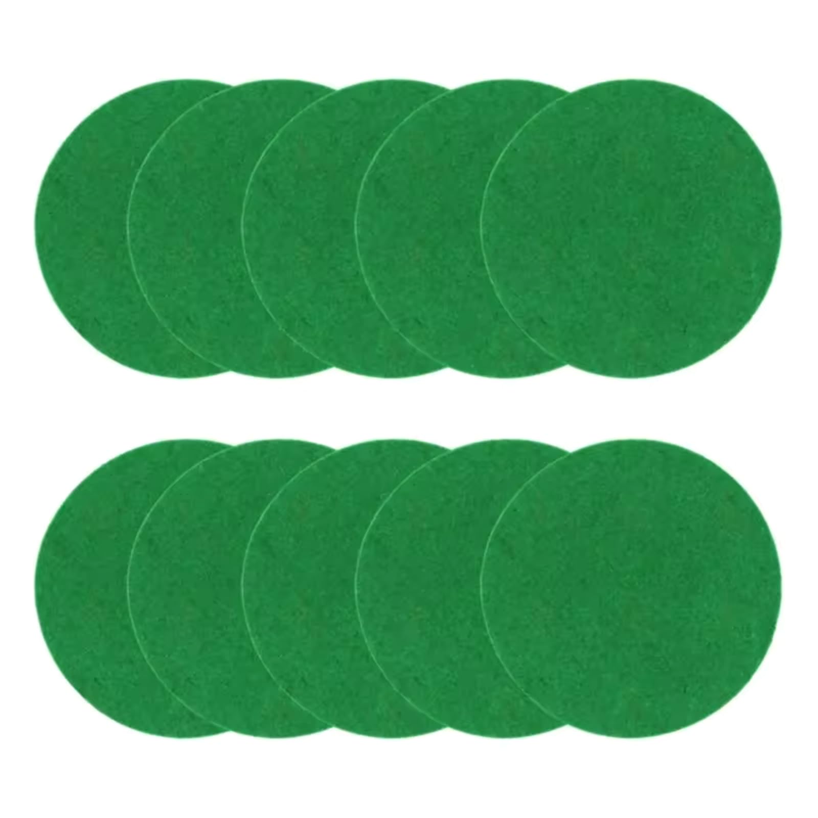 Ldabrye 10Pcs Air Hockey Felt Pad Replacement Air Hockey Pusher Pad Green Self Adhesive Felt Sticker Easy to Use