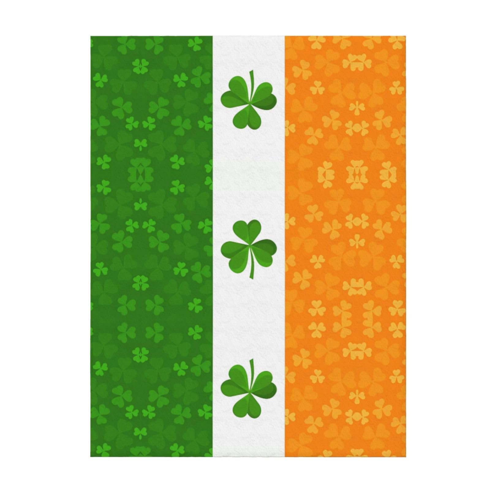 Couverture drapeau irlandais anti-froid pour grands lits et canapés